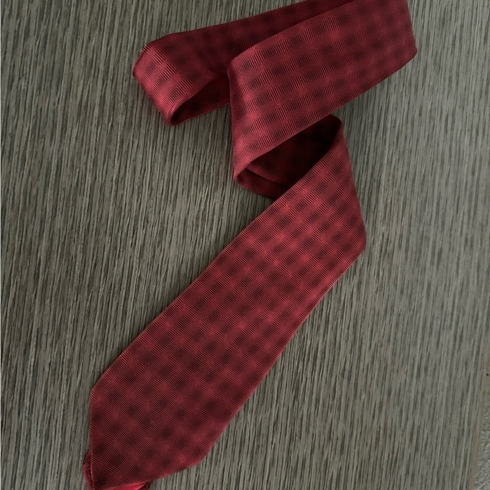 Authentic Vintage Hermes Paris‎ 100% Silk Plaid Patterned Tie Made in France - Picture 6 of 10